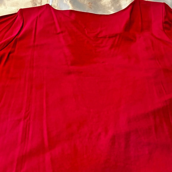 TOP, HAND SEWN MULTICOLOUR BEADS, RED, SIZE 3X, ROUND NECK, LONG SLEEVE, DIANE - Picture 8 of 15